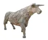  Product image 3 of the product “Standing Bull. Artistic made made from single teak wood pieces. The head is carved wood. The size is 247cm Length. ”